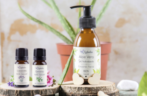 Gel aloe vera y aceites esenciales