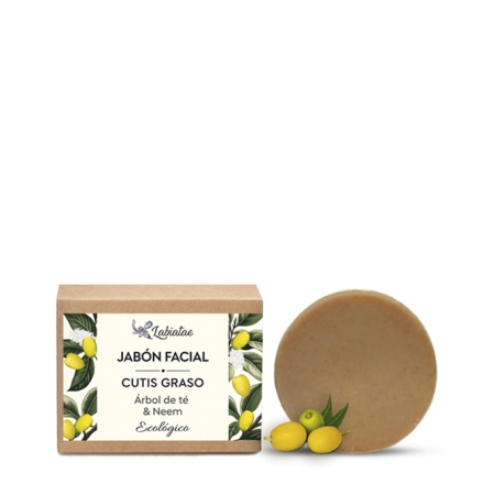 Jabón Facial PIel grasa Árbol de té y Neem